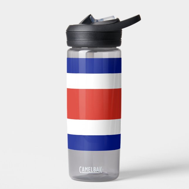 Bouteille d'eau avec drapeau du Costa Rica (Gauche)