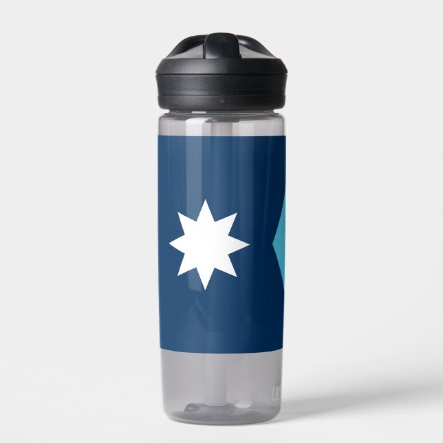 Bouteille d'eau avec drapeau du Minnesota, États-U (Extérieur)