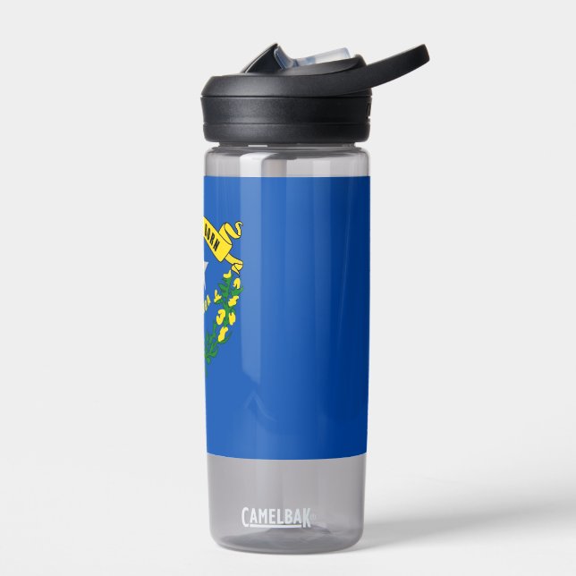 Bouteille d'eau avec drapeau du Nevada, États-Unis (Gauche)