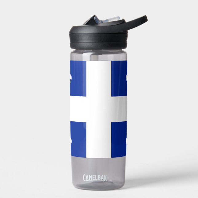 Bouteille d'eau avec drapeau du Québec, Canada (Gauche)