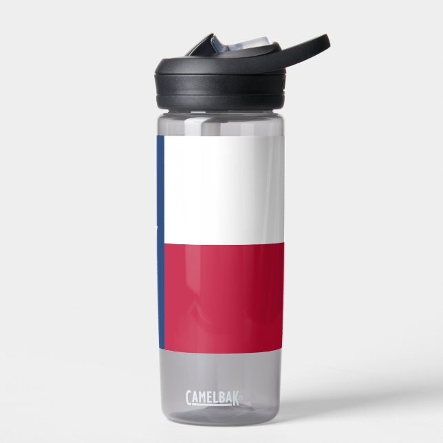 Bouteille d'eau avec drapeau du Texas State, États (Gauche)