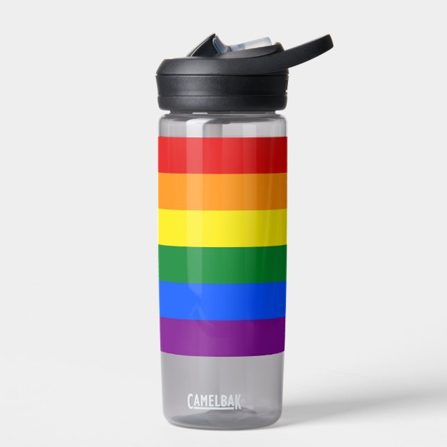 Bouteille d'eau avec drapeau LGBT (Gauche)