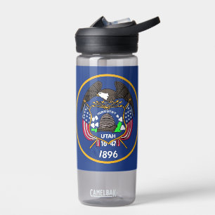 Bouteille d'eau avec le drapeau de l'État de l'Uta