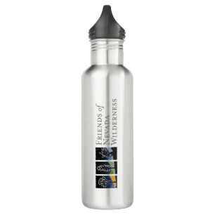 Bouteille d'eau avec les deux logos