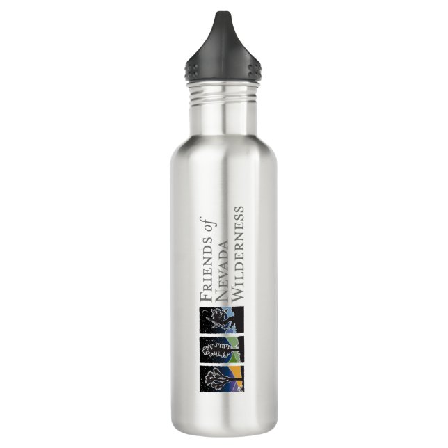 Bouteille d'eau avec les deux logos (Gauche)