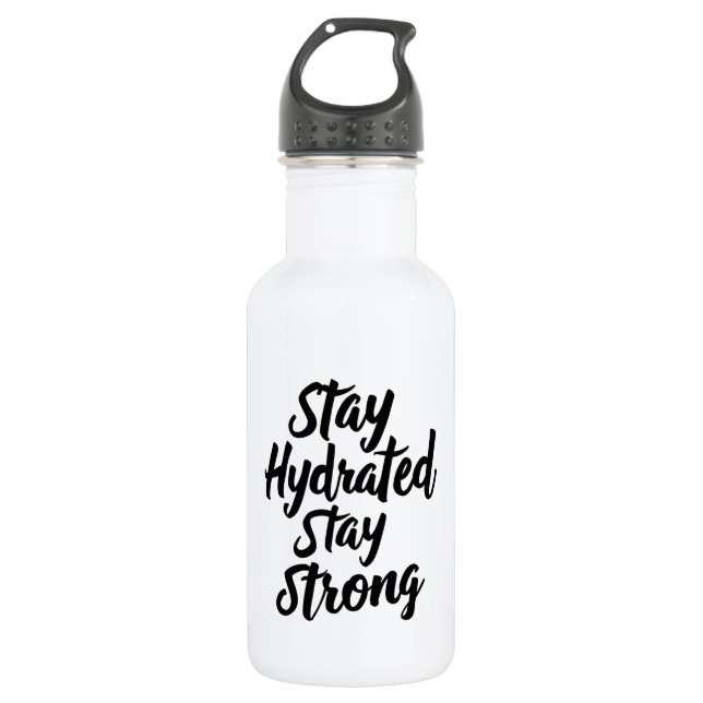 Bouteille d'eau avec "Restez hydraté, restez fort" (Devant)