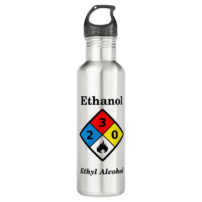 Bouteille D'eau Avertissement de l'éthanol MSDS (Devant)
