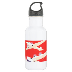Bouteille D'eau Avion en vol vintage WPA coloré