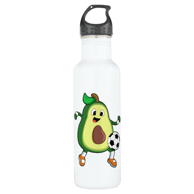 Bouteille D'eau Avocado à Soccer Sports (Devant)