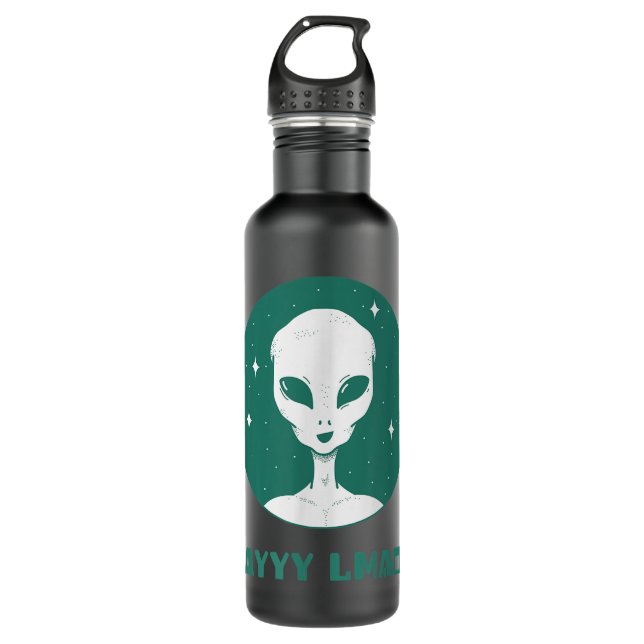 Bouteille D'eau Ayyy Lmao Drôle Alien Citation de mème Space Galax (Devant)