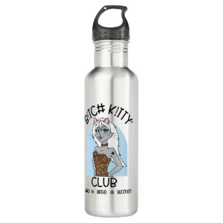 Bouteille D'eau B K ! TTY CLUB Girl Blue Leopard Water Bottle