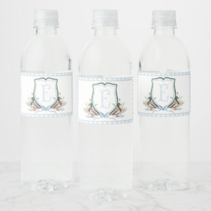 Bouteille d'eau Baby shower Blue Duck Étiquettes