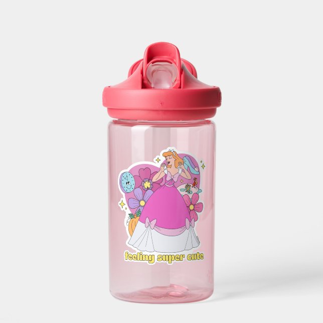 Bouteille D'eau Badge Cinderella "Feeling Super Cute" (Avant)