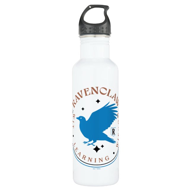 Bouteille D'eau Badge de la Fierté de la maison d'aigle bleu RAVEN (Devant)