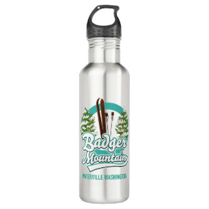 Bouteille D'eau Badger Mountain Waterville Washington logo du ski