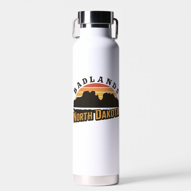 Bouteille D'eau Badlands North Dakota Retro (Avant)