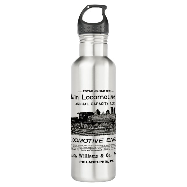 Bouteille D'eau Baldwin Locomotive Works 1895    (Devant)