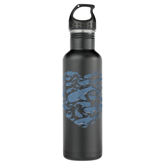 Bouteille D'eau Baleine Requin Plongée Snorkeling Tee (Devant)