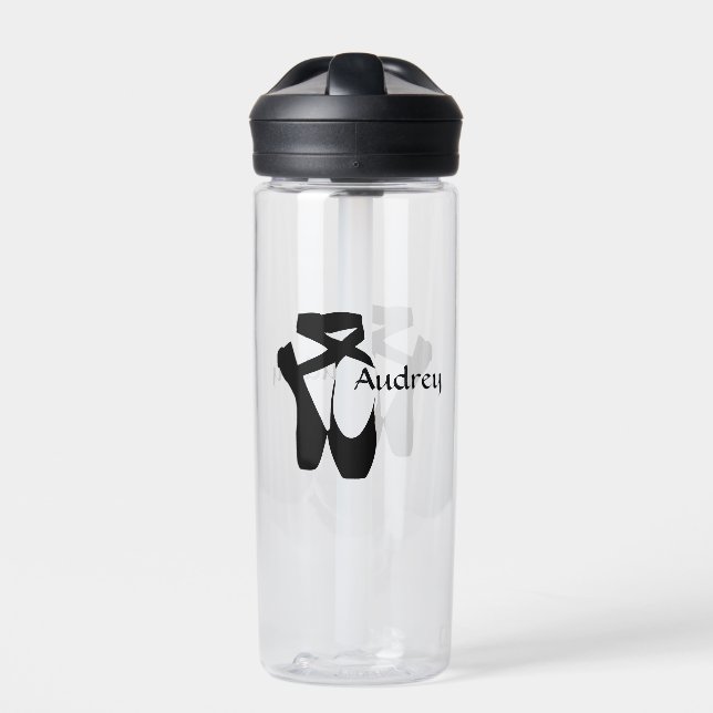 Bouteille D'eau Ballet Ballerina Black Pointe Personnalisé (Extérieur)