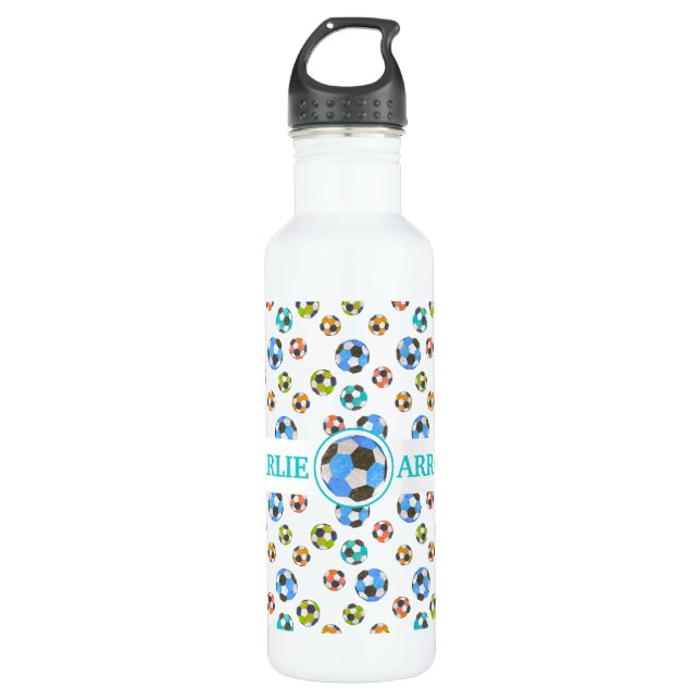 Bouteille D'eau Ballons de Football Personnalisés Sports (Devant)