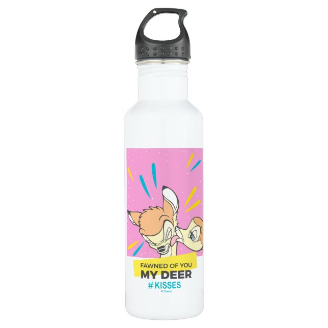 Bouteille D'eau Bambi Et Faline "Fawned Of You My Deer" (Devant)