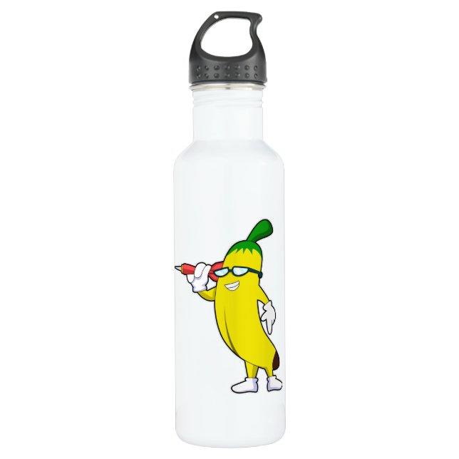 Bouteille D'eau Banane aux fléchettes avec fléchettes (Devant)