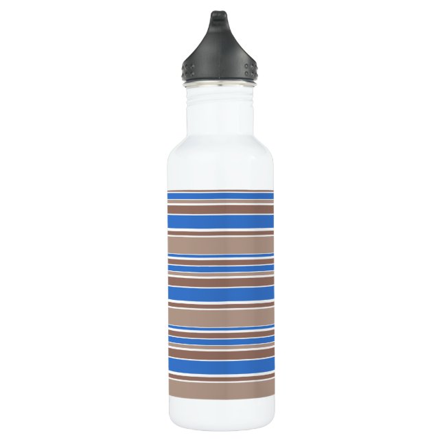 Bouteille D'eau Bandes Brown et bleues (Droite)