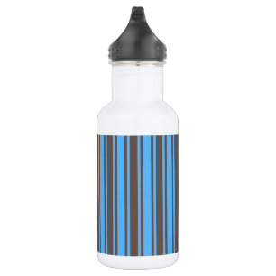 Bouteille D'eau Bandes de bonbons Brown et bleues