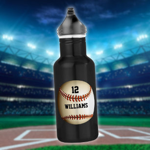 Bouteille D'eau Baseball personnalisé avec nom et numéro