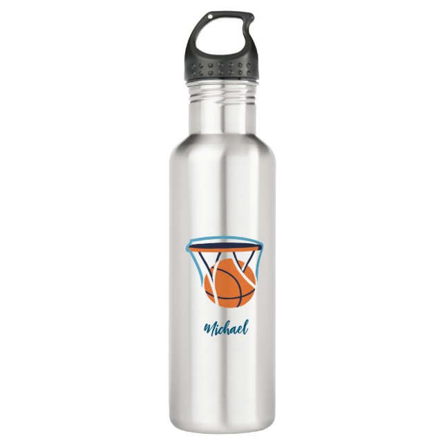 Bouteille D'eau Basket-ball Votre nom personnel (Devant)