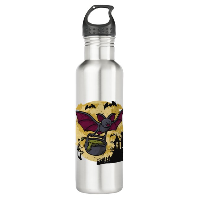 Bouteille D'eau Bat Halloween (Devant)