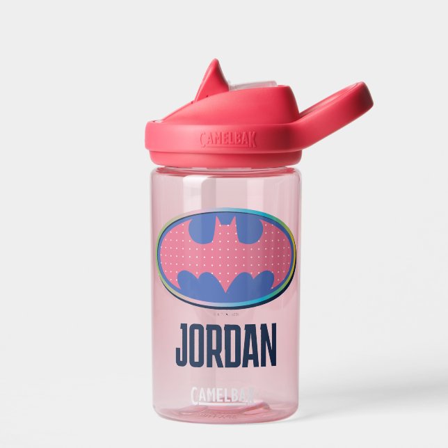 Bouteille D'eau Batman | Logo Pink Polka Dot (Gauche)