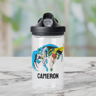 Bouteille D'eau Batman & Robin Ajouter Votre Nom