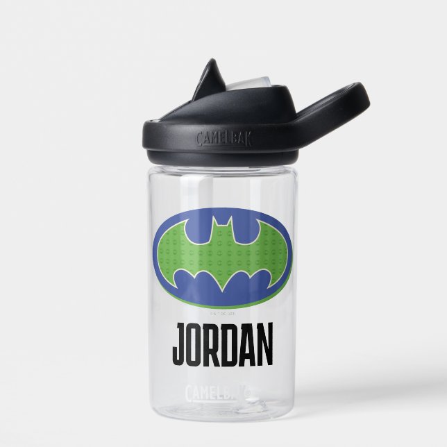 Bouteille D'eau Batman | Symbole pourpre et vert (Gauche)