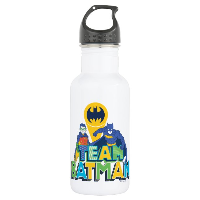 Bouteille D'eau Batman | Team Batman & Robin (Devant)