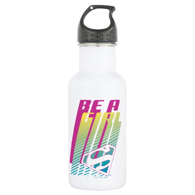 Bouteille D'eau "Be A Girl" Supergirl Graphic (Devant)