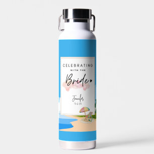 Bouteille D'eau Beach Bachelorette   La fête des poules customisée