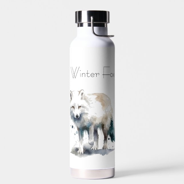 Bouteille D'eau Beauté de l'Arctique : Coutume de Fox d'hiver (Gauche)