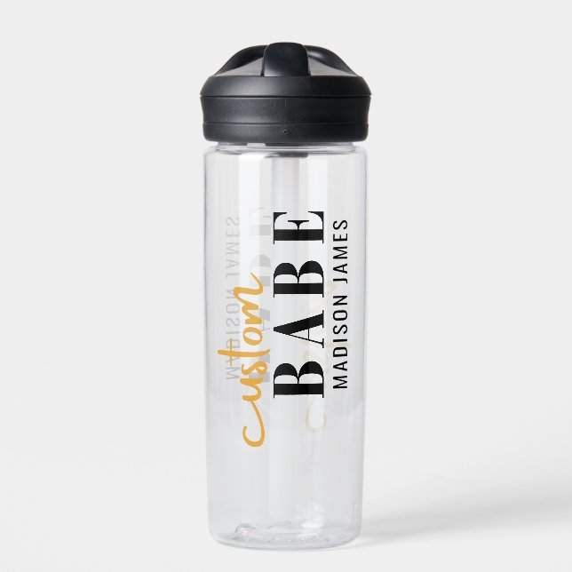 Bouteille D'eau Bébé Personnalisé Drôle Dire Nom Personnalisé (Extérieur)