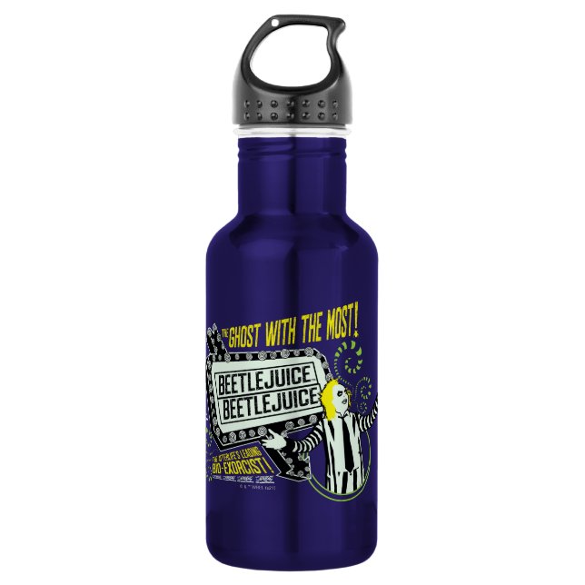 Bouteille D'eau Beetlejus | Marquee "Ghost With The Most" (Devant)