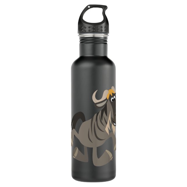 Bouteille D'eau Belle Cartoon Tap Danser Wildebeest (Devant)
