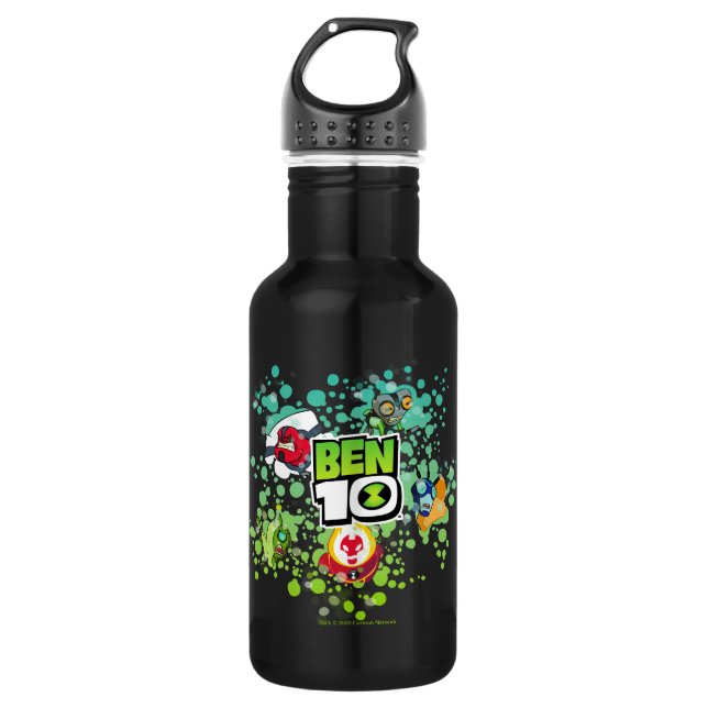 Bouteille D'eau Ben 10 Aliens Formulaires Graphique de bulle (Devant)