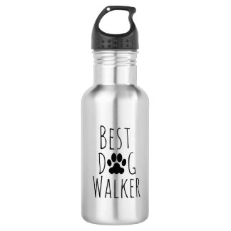 Bouteille D'eau 'Best Dog Walker' Playful Paw Print Pet Caregiver