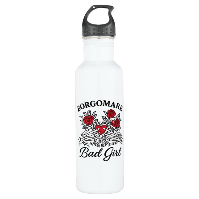 Bouteille D'eau Bgm Bad Girl II Classic - Squelette Mains de coeur (Devant)