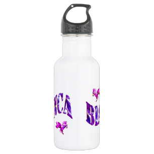 Bouteille D'eau Bianca, Nom De Filles Fabriqué Avec Des Pansies,