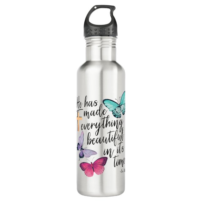 Bouteille D'eau Bible Verse Cross Ecclesiastes Ecc (Devant)