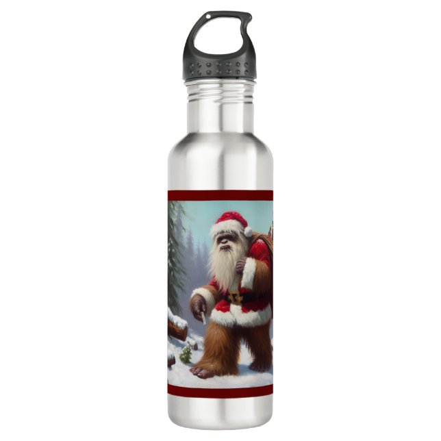 Bouteille D'eau Bigfoot Santa Claus (Devant)