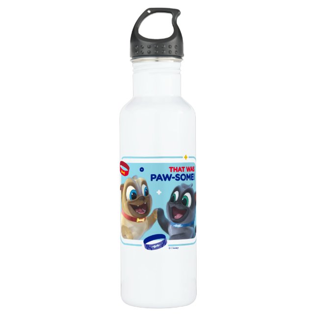 Bouteille D'eau Bingo et Rolly | C'était Paw-some (Devant)