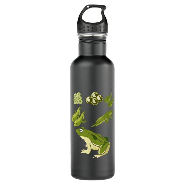Bouteille D'eau Biologie - Cycle de vie de la grenouille (Devant)