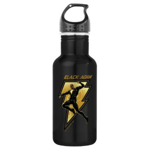 Bouteille D'eau Black Adam Lightning Bolt Illustration du caractèr